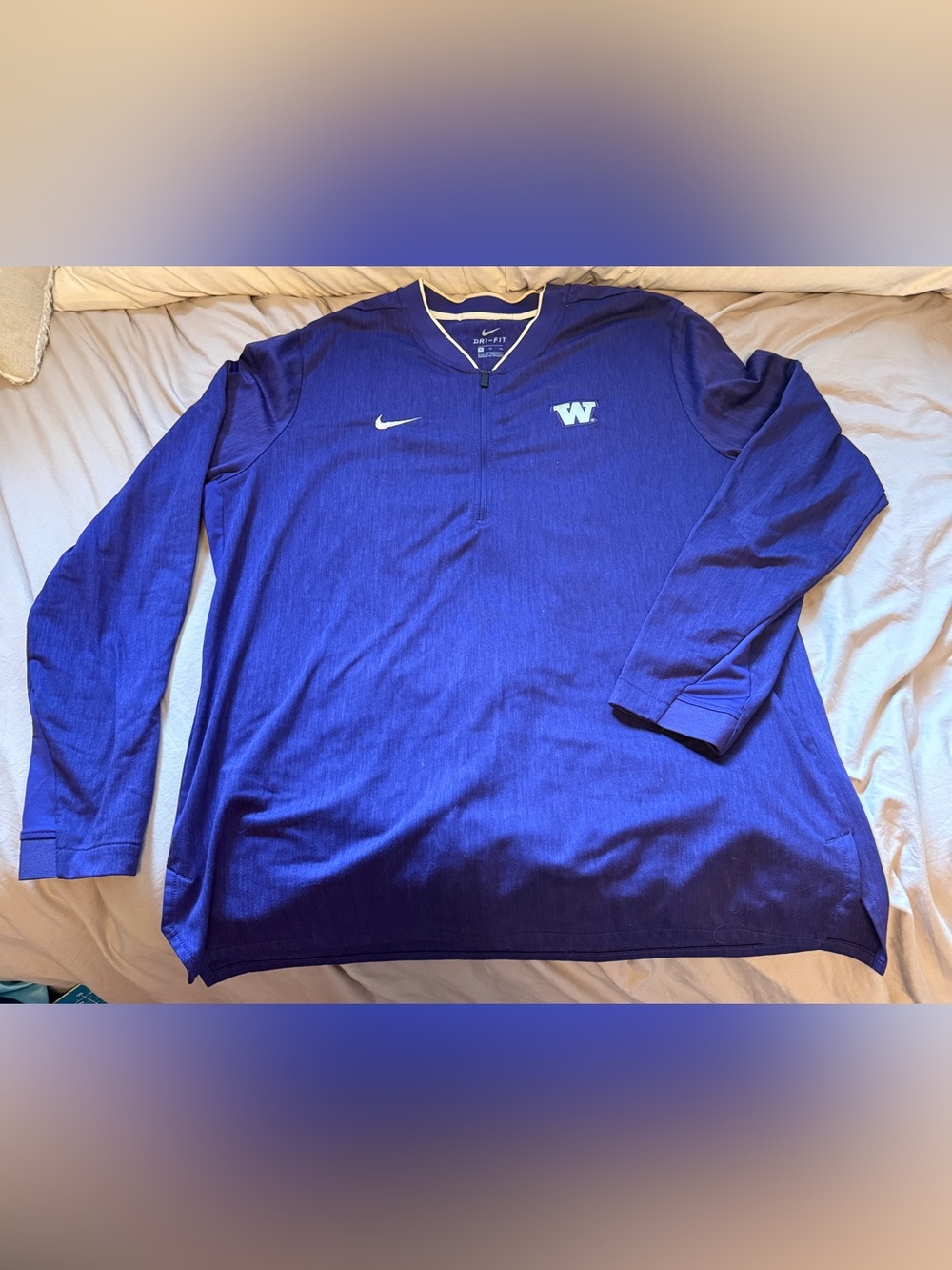 Nike Washington Huskies Dri-FIT 1/4 Zip Pullover Men’s XL Purple